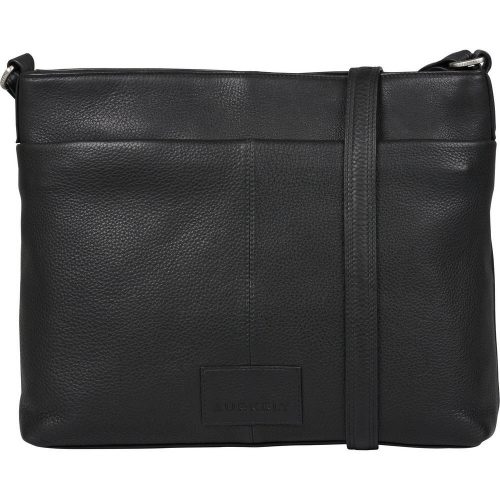  Čierna dámska bočná kožená kabelka Burkely Soft Skylar, crossbody