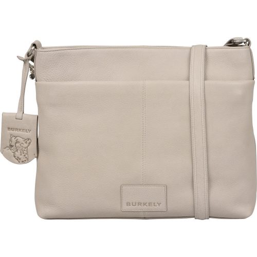  Burkely Soft Skylar sivobiela dámska bočná kožená kabelka crossbody