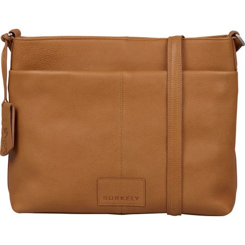  Dámska bočná kožená kabelka Burkely Soft Skylar koňakovej farby, crossbody