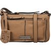  Burkely Mystic Maeve taupe dámska kožená mini kabelka cez rameno crossbody