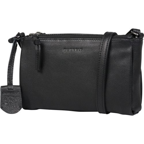  Burkely Lush Lucy čierna dámska kožená mini kabelka cez rameno crossbody 22 x 14 cm