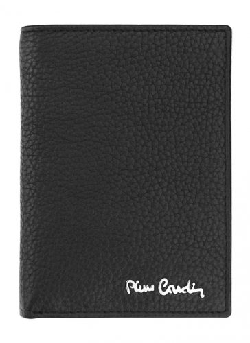  Pierre Cardin čierny kožený držiak na karty 10 × 7,5 cm