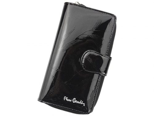  Pierre Cardin 02 LEAF 116 čierna dámska kožená peňaženka 9,5 x 17 cm