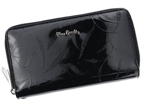  Pierre Cardin 02 LEAF 118 čierna dámska kožená peňaženka 20 x 11 cm