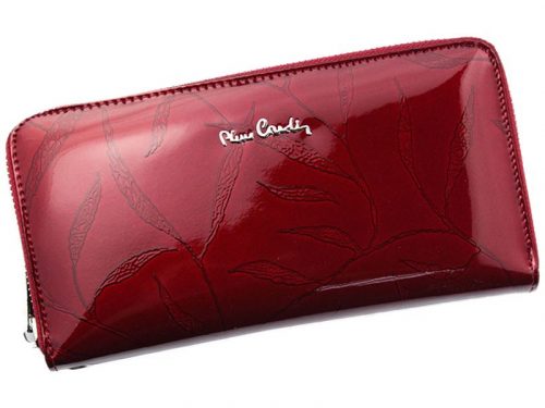  Pierre Cardin 02 LEAF 119 červená dámska kožená peňaženka 20 x 10,5 cm