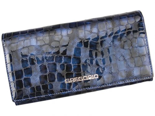 Gregorio FS-100 modrá dámska kožená peňaženka 18,5 x 10 x 3,5 cm