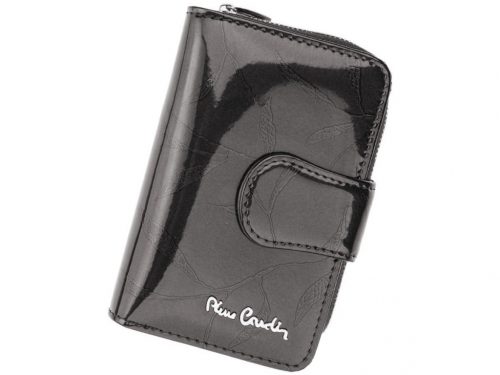  Pierre Cardin 02 LEAF 115 sivá dámska kožená peňaženka 9,5 x 13 cm