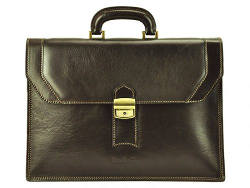  Pierre Cardin 1205 RM02 hnedá pánska kožená aktovka 40 x 29 x 9 cm