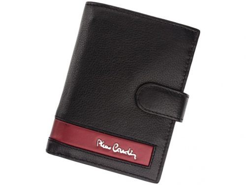  Pierre Cardin CB TILAK26 331A RFID čierno-červená pánska kožená peňaženka 10 x 13 cm