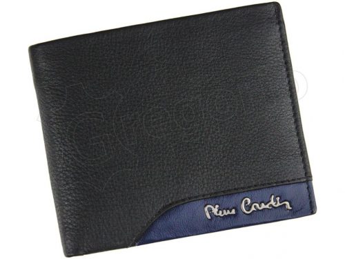  Pierre Cardin čierny kožený držiak na karty 10 × 7,5 cm