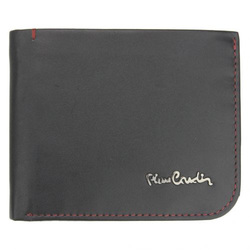  Pierre Cardin TILAK35 324 RFID čierno-červená pánska kožená peňaženka 12 x 9,5 cm