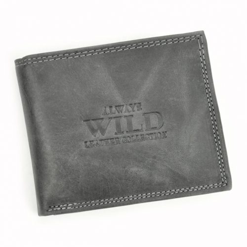  Wild N0035-CHM RFID čierna pánska kožená peňaženka 10,5 x 9 x 2,5 cm