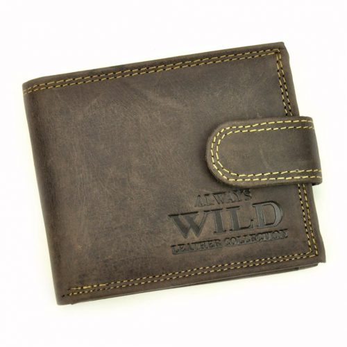  Wild N0035L-CHM RFID hnedá pánska kožená peňaženka 11 x 9 x 2 cm