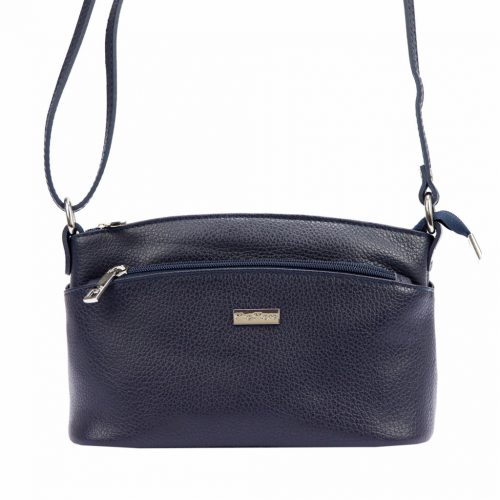 MiaMore 01-013   navy női bőr kézitáska 24 x 16 x 11 cm