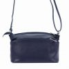 MiaMore 01-013   navy női bőr kézitáska 24 x 16 x 11 cm