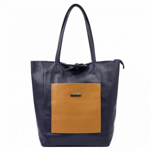 MiaMore 01-060   navy női bőr kézitáska 39 x 37 x 13 cm