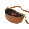  Patrizia 417-003 ZLATOhnedá dámska kožená kabelka na opasok, crossbody 25 x 15 x 6 cm