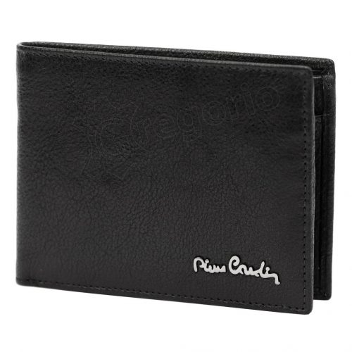  Pierre Cardin čierny kožený držiak na karty 10 × 7,5 cm