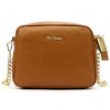 Pierre Cardin FRZ 1848  női barna bőr oldaltáska, crossbody 21 x 17 x 10 cm