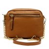 Pierre Cardin FRZ 1848  női barna bőr oldaltáska, crossbody 21 x 17 x 10 cm