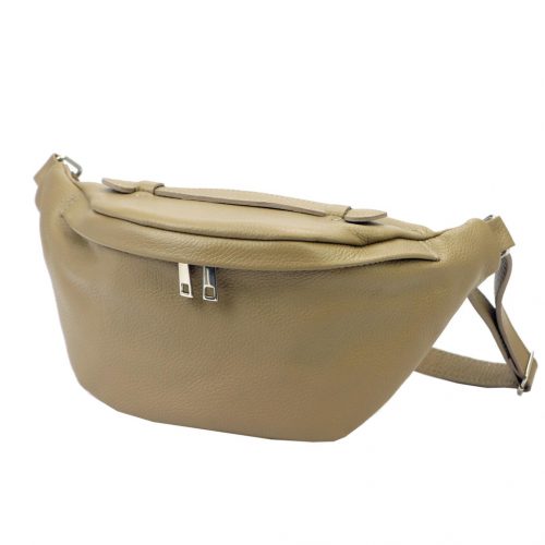 Luka 24-010 DOLLARO taupe női bőr övtáska, crossbody 34 x 19 x 13 cm