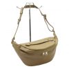 Luka 24-010 DOLLARO taupe női bőr övtáska, crossbody 34 x 19 x 13 cm