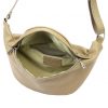 Luka 24-010 DOLLARO taupe női bőr övtáska, crossbody 34 x 19 x 13 cm