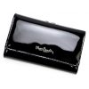  Pierre Cardin 07 SHINY 108 čierna dámska vláknová koženo-kožená peňaženka 14,5 x 9 cm