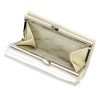  Pierre Cardin 07 SHINY 108 béžová dámska vláknová koženo-kožená peňaženka 14,5 x 9 cm