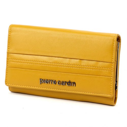  Pierre Cardin TILAK130 455 žltá dámska kožená peňaženka 16 x 9,5 cm