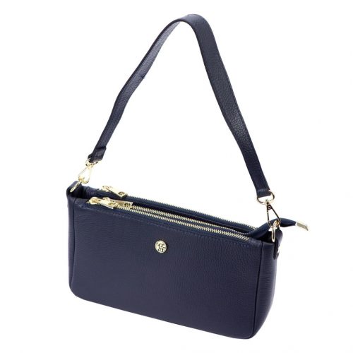 Gregorio 1740   navy női bőr kézitáska 30 x 15 x 7.5 cm