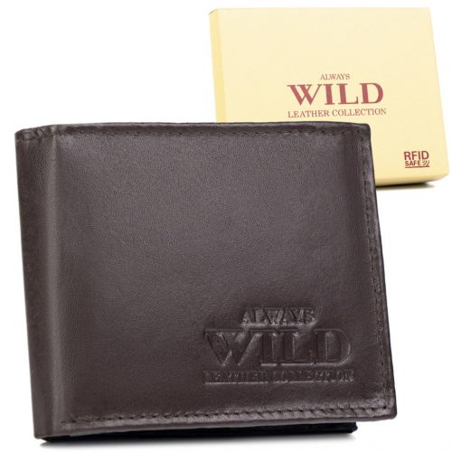  Wild N0035-SCR RFID hnedá pánska kožená peňaženka 11 x 8,5 x 2 cm