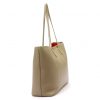 JUICE taupe női bőr kézitáska, válltáska, shopper 45 x 29 x 15 cm