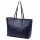 JUICE navy kék női bőr kézitáska, válltáska, shopper 45 x 29 x 15 cm