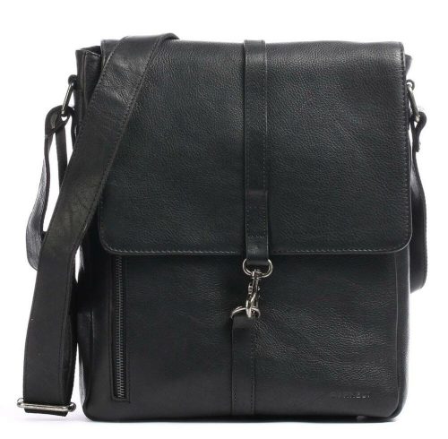  Čierna kožená bočná kabelka Burkely Antik Avery, crossbody