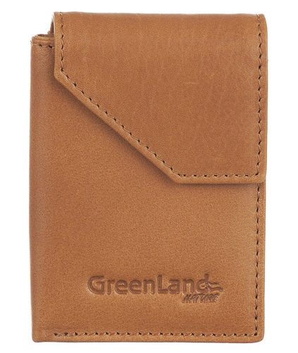  Kožený držiak na karty GreenLand Nature s RFID ochranou 7 x 9,5 cm