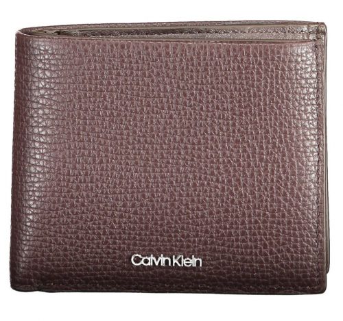  Kožená peňaženka Calvin Klein hnedá, pánska RFID 11 x 10 cm