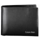  Čierna kožená peňaženka Calvin Klein, pánska RFID 11 x 10 cm