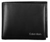  Čierna kožená peňaženka Calvin Klein, pánska RFID 11 x 9 cm