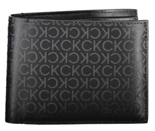  Kožená peňaženka Calvin Klein čierna CK vzor, pánska RFID 13 x 10 cm