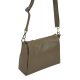  Maxmoda Cara malá dámska taupe kožená kabelka, taška cez rameno 27 × 17,5 cm