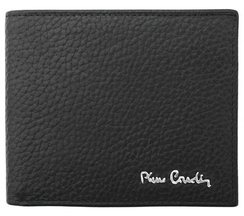  Pierre Cardin čierny kožený držiak na karty 10 × 7,5 cm