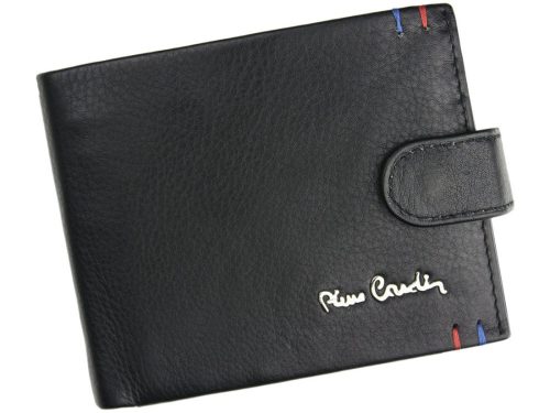  Pierre Cardin čierna pánska kožená peňaženka, RFID 12 × 9,5 cm