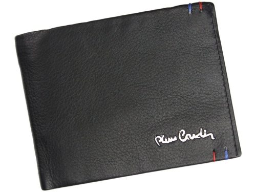  Pierre Cardin čierna pánska kožená peňaženka, RFID 12 × 9,5 cm