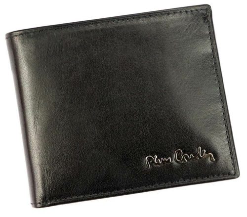  Pierre Cardin čierna pánska kožená peňaženka s RFID ochranou, 11 × 9 cm