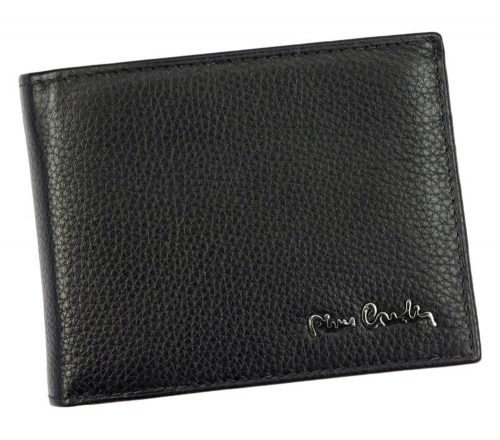  Pierre Cardin čierna pánska kožená peňaženka, RFID 12 × 9,5 cm