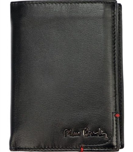  Pierre Cardin čierna pánska kožená peňaženka, RFID 9,5 × 13 cm