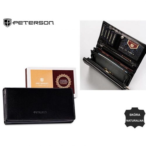 Peterson Női Bőr Pénztárca Ptn Rd-32-Gcl Black - Fekete