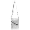  Dámska strieborná bočná kabelka Zellia Monaco crossbody 26 x 18 cm