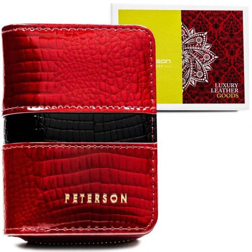 Peterson Női Bőr Pénztárca Ptn Ph33-3-Rs-1580 Red - Piros-Fekete